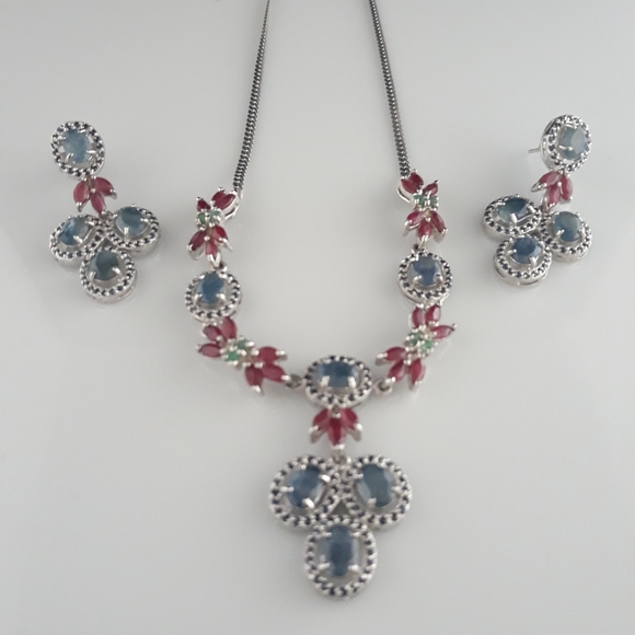 Blue Sapphire, Green Emerald, Red Ruby Set - Picture 13 of 14